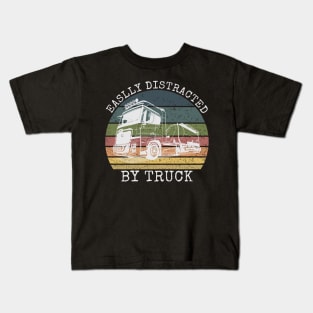 Easily Distracted by Trucks Kids T-Shirt